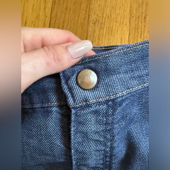 60s Vintage Wrangler Kick Flare Blue Jeans Snap Fly - Picture 4 of 14